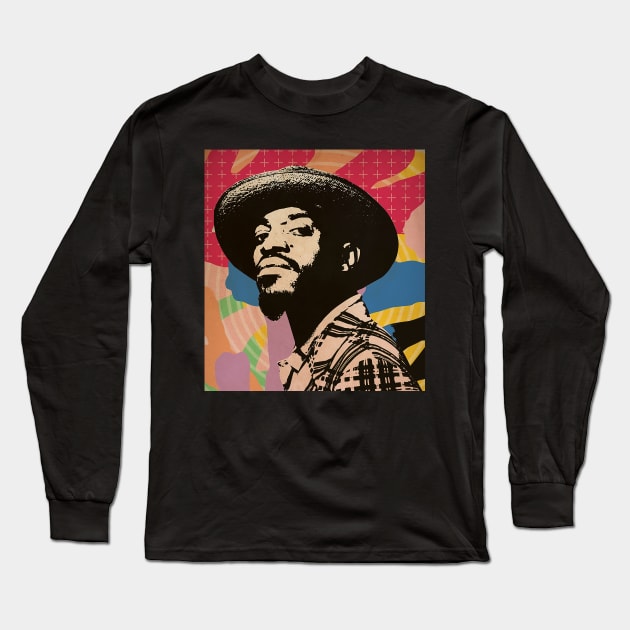 Vintage Poster - Andre  Outcast Style Long Sleeve T-Shirt by Pickle Pickle